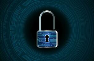 Modern Cybersecurity Technology Background with padlock vector