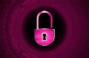 Modern Cybersecurity Technology Background with padlock vector