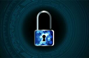 Modern Cybersecurity Technology Background with padlock vector