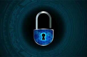 Modern Cybersecurity Technology Background with padlock vector