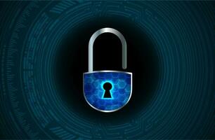 Modern Cybersecurity Technology Background with padlock vector