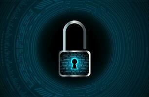 Modern Cybersecurity Technology Background with padlock vector