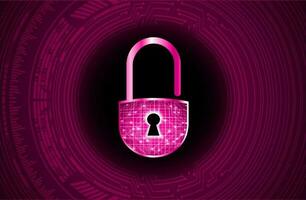 Modern Cybersecurity Technology Background with padlock vector