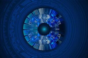 Modern Cybersecurity Eye on Technology Background vector