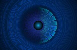 Modern Cybersecurity Eye on Technology Background vector