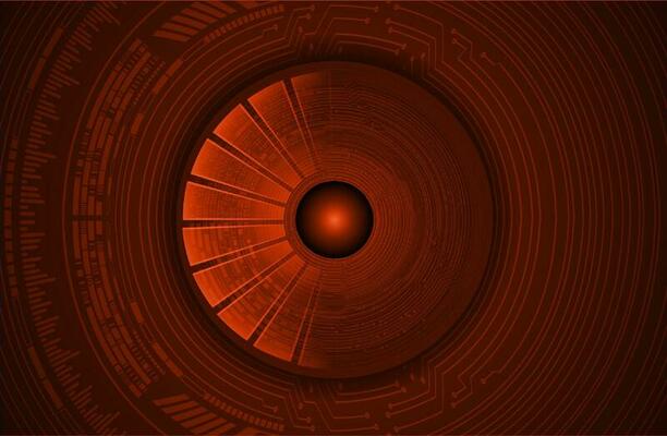 Modern Cybersecurity Eye on Technology Background