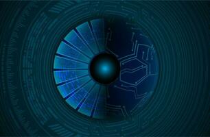 Modern Cybersecurity Eye on Technology Background vector