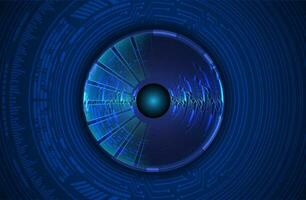 Modern Cybersecurity Eye on Technology Background vector