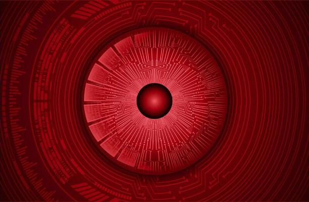 Modern Cybersecurity Eye on Technology Background