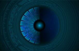 Modern Cybersecurity Eye on Technology Background vector