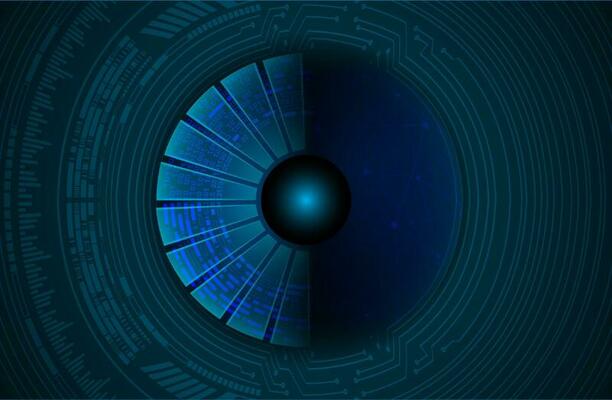 Modern Cybersecurity Eye on Technology Background