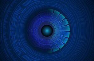 Modern Cybersecurity Eye on Technology Background vector