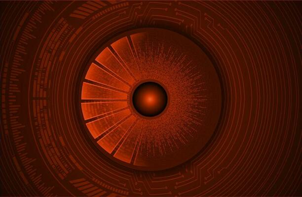 Modern Cybersecurity Eye on Technology Background