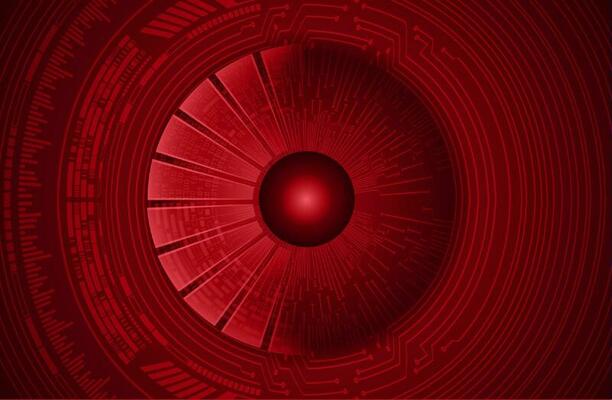 Modern Cybersecurity Eye on Technology Background