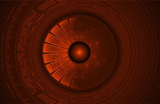 Modern Cybersecurity Eye on Technology Background
