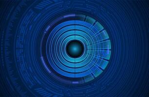 Modern Cybersecurity Eye on Technology Background vector