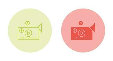 icono de vector de marketing de video