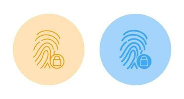 Fingerprint Lock Vector Icon