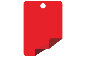 Blank Red Label Tag With Transparent Background png