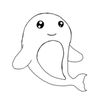 Whale Cartoon Character With Transparent Bakground png