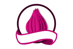 Red Onion Logo Icon On Transparent Background png