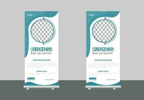 Modern roll up banner template, Standee template vector