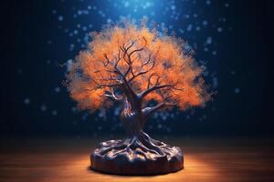 a tree featuring with a brain in it with photo