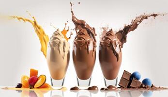 Chocolate Smoothie product shot with photo