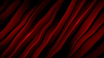 Red color 3d wavy pattern stripe background, 3d wave dark background video