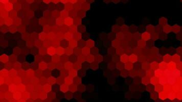 Red color hexagonal shapes honeycomb structured abstract background video