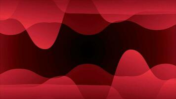 Red color wavy pattern background, moving shape background video