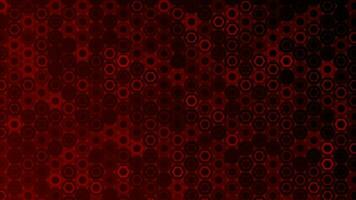 Red color 2d hexagonal shapes technology sci-fi background video