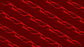 red color Metallic chain shaped moving lines background video