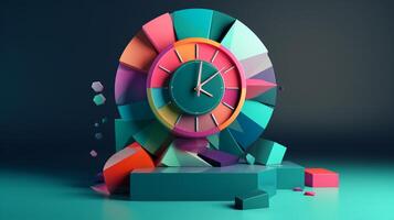 reloj en tendencias color paleta con generativo ai foto