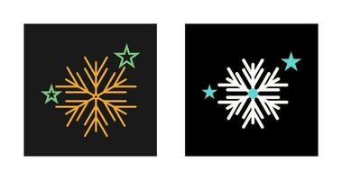 icono de vector de copos de nieve