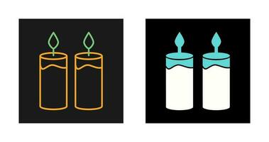 icono de vector de dos velas