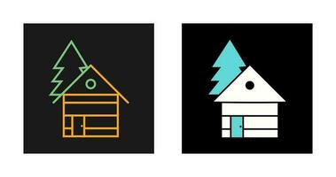 Wood Cabin Vector Icon