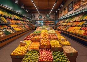 indoor or interior super market with photo