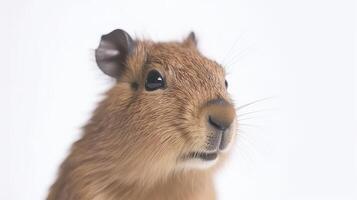 Capybara. Copy space, background. . photo