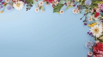 Banner with flowers. . photo