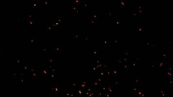 Loop glow fire particles animation abstract background video