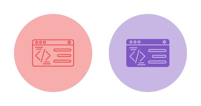 icono de vector de programación