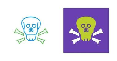 icono de vector de calavera pirata