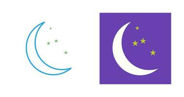 Moon and Stars Vector Icon