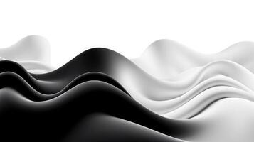 Layered and wavy black paper on a white background, minimalist elegant folds, poster or wallpaper with photo