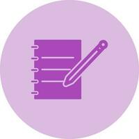 Notebook Pen Line Icon vector