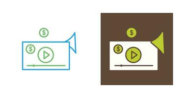 icono de vector de marketing de video