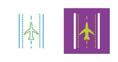 Plane on Runway Vector Icon