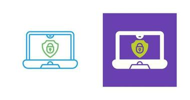 Laptop Security Vector Icon