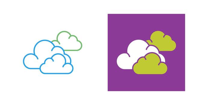 icono de vector nublado